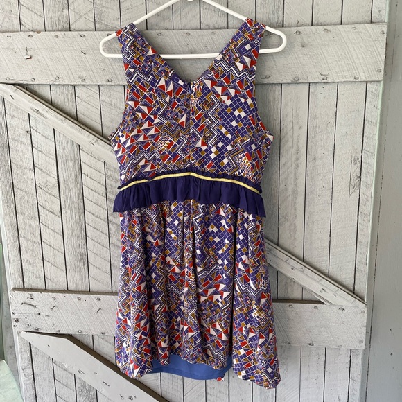 Revolve Line and Dot Silk Geometric Shapes Dress - Picture 5 of 5